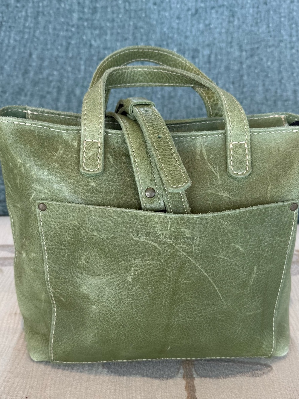 NEW Portland Leather Pebbled Leather Zip Medium “Almost Perfect” Crossbody/Tote - Picture 2 of 14